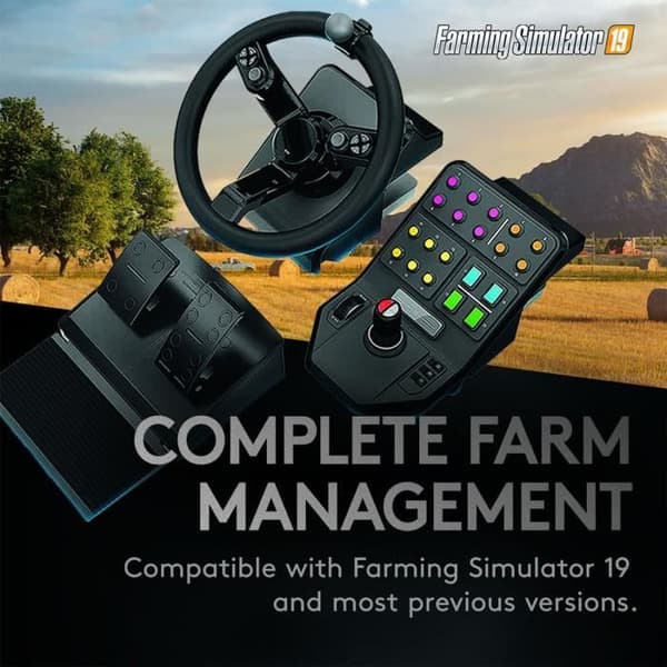 Traktor simulator - kabel - Saitek fra Logitech G - Landbrug sim controller - Kompatibel med PC - Sort