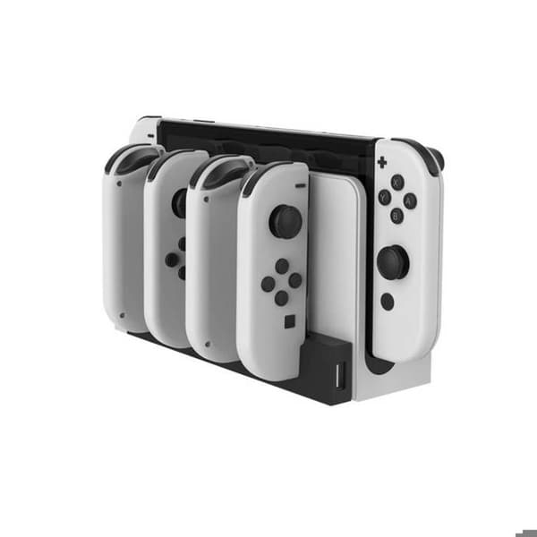 Lade Station - Ipega - 4-i-1 - Hvid - USB - Til Nintendo Switch
