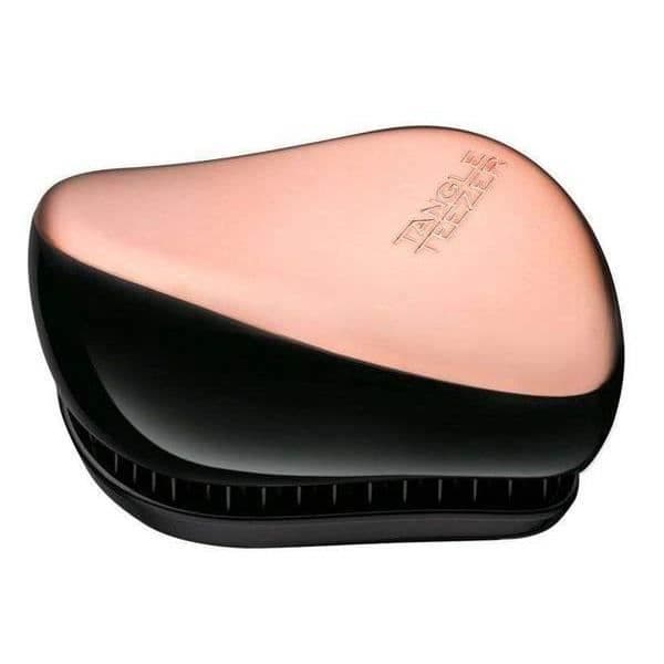 Børste til at afvikle knuder - Tangle Teezer - Kompakt Styler - Guld - Sort (Chrome) - Ergonomisk