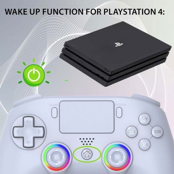 Manett - PS4 - Trådlös - LED RGB - PC