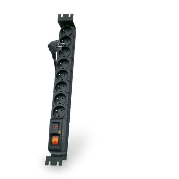 Multiprise Noname Multiprise med overspændingsbeskyttelse Acar S8 FA RACK 1,5 m sort