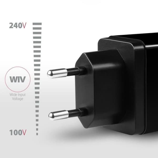 Lader - AXAGON ACU-QS24 - 2 x USB-A QC3.0 - 24 W - Sort