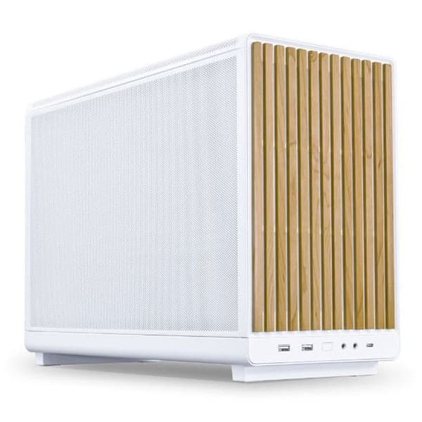 Mini-Tornlåda - LIAN LI - A3-mATX - Vit/Ljust Trä - Extrem Modularitet - Optimalt Utrymme