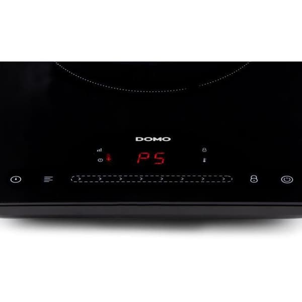 DOMO DO332IP - 1-brænder induktionskogeplade - 2000W - Touchscreen - 3 timers digital timer - 8 effektniveauer - 20 cm