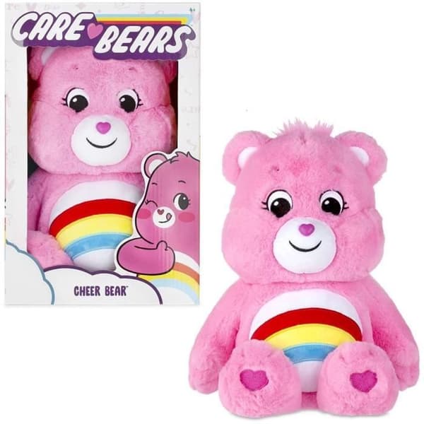 Plush legetøj - BASIC FUN - Care Bears Cheer Bear - Rosa - 14 tommer - Til børn fra 3 år