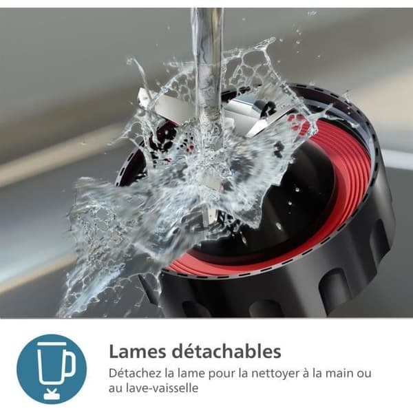 Blender - Philips - 5000 Serie - Motor 1000W - ProBlend Plus - 2 Liter - Sort