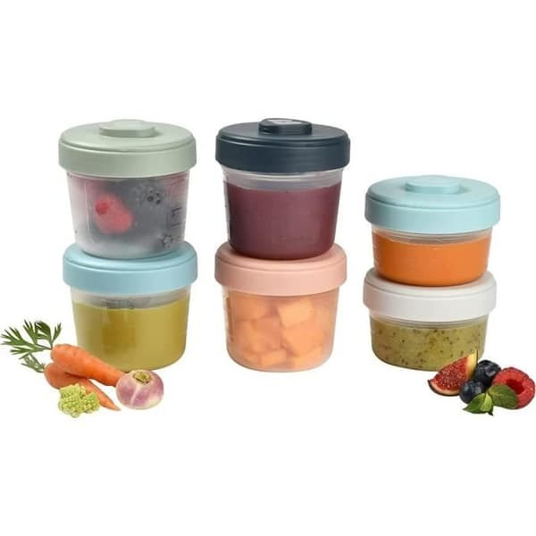 BÉABA - Lot 6 Portioner Clip - 1. Alder - 100% Hermetisk - Stabelbare