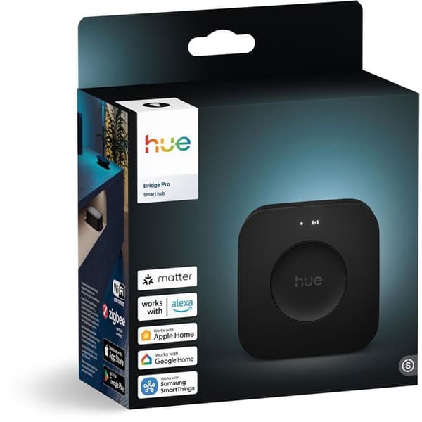 Forbindelsesbro - PHILIPS HUE - Bridge pro - Smart lys hub - 150 lys - Bevægelsessensor