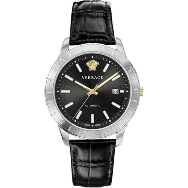 Herremekanisk Ur - VERSACE - VE2D00221 - Sort - Læder - Chic