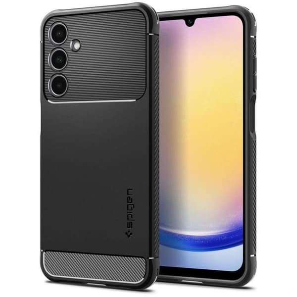 Spigen Rugged Armor Cover til Samsung Galaxy A25 5G (Sort)