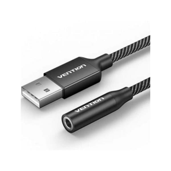 USB audio converter til jack 3,5 mm - VENTION - CVEBC - 1 m - Grå - Til headset og mikrofon til PC