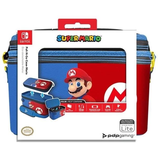 Opbevaringsboks - PDP - Pull N Go - Mario: Power Pose - Switch