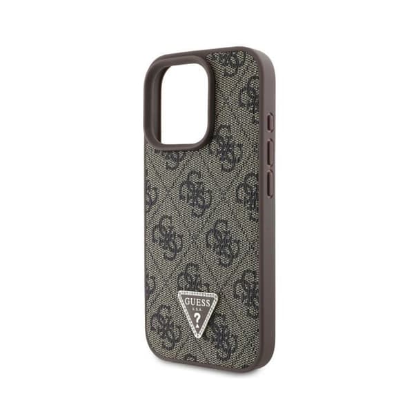 Coque til Apple iPhone 16 Pro Edition 4G Strass Triangle Metalliseret Guess Sort