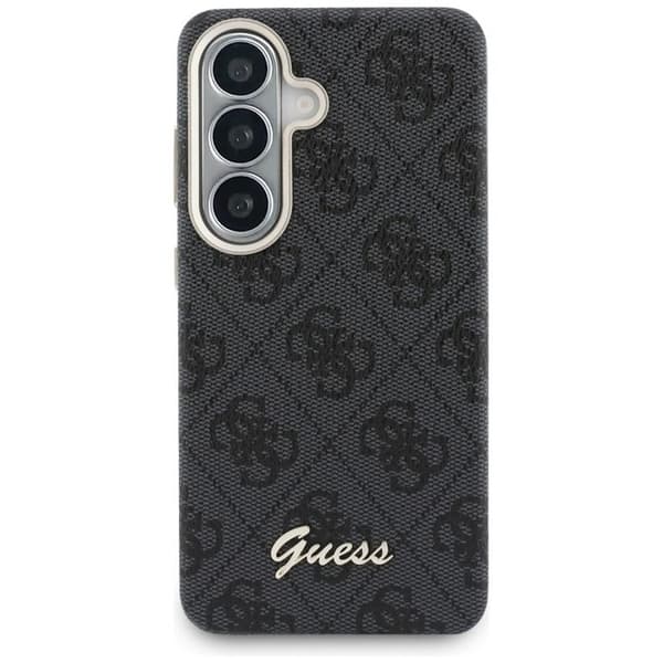 Coque Guess 4G Script MagSafe til Samsung Galaxy S26 - Sort