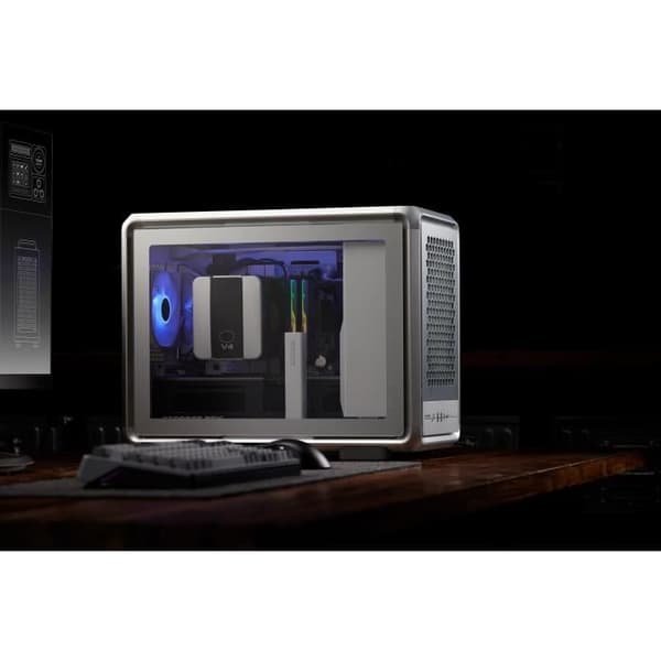 Spelchassi - COOLER MASTER - MF400M-SHNN-S00 - MasterFrame 400 Mesh Silver - Micro-ATX och Mini-ITX