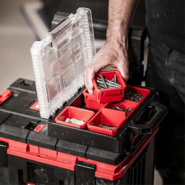 Einhell Organisator E-Case Halv Størrelse (kompatibel med E-Case Einhell, max. 12,5 kg, med 4 opbevaringsbokse)