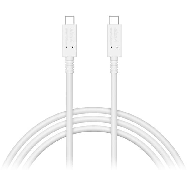 AlzaPower Core USB-C till USB-C USB4 100W 0,5m vit