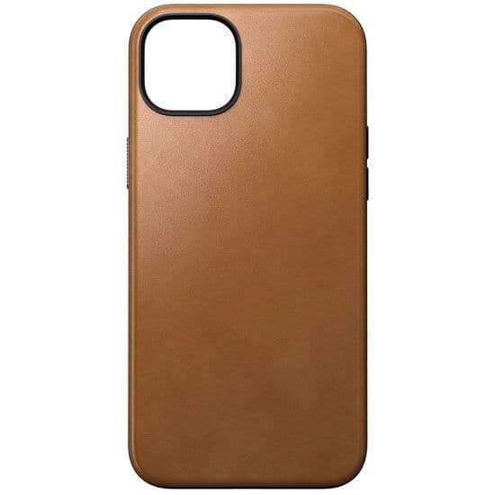 Modernt läderfodral till iPhone 15 Plus Nomad Ljusbrun