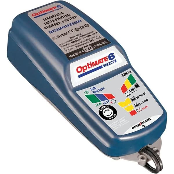 Motorcykelbatteriladdare Tecmate Optimate 6 ampmatic
