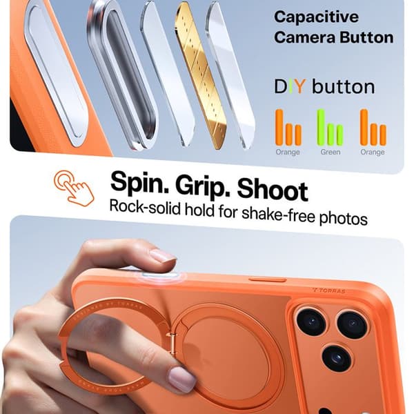 Coque Torras Ostand Pro MagSafe Serie til iPhone 17 Pro Max - Orange