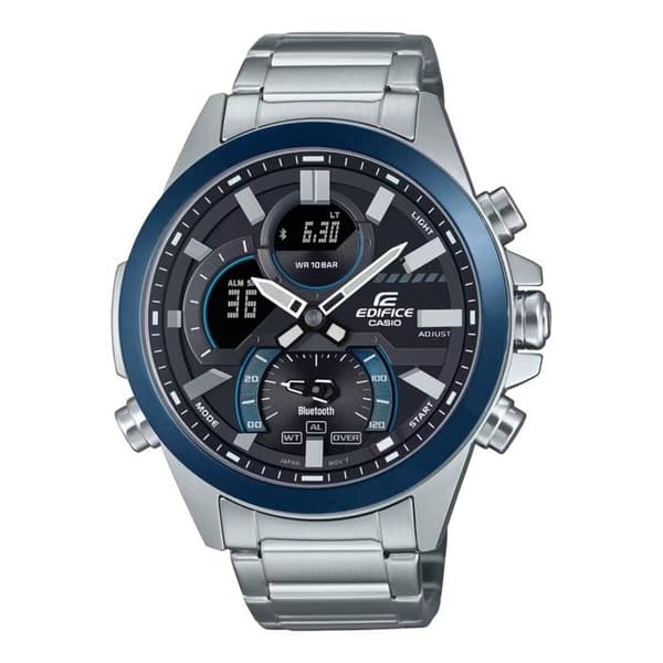 Casio Watch - Herr - ECB-30DB-1AEF - Silver Rostfritt stål - 46mm - 10 bar