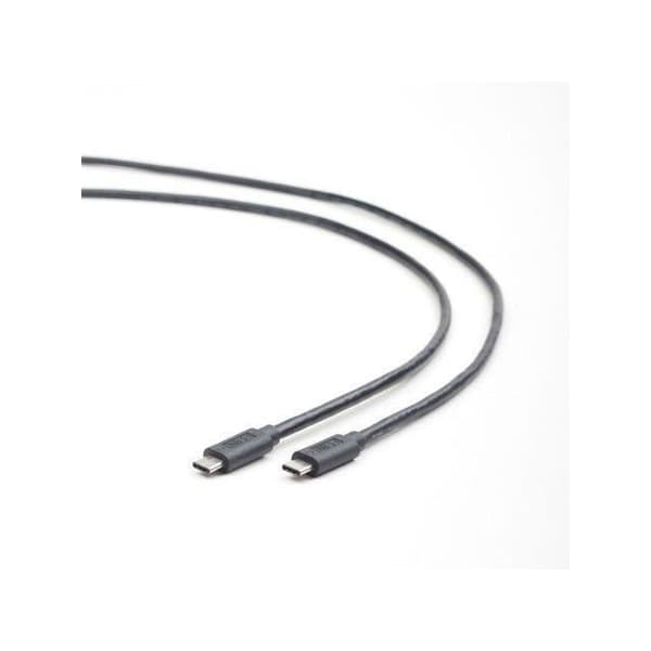 USB-C kabel - GEMBIRD - CCP-USB3.1-CMCM-1M - 1m - Sort - 10000 Mbps