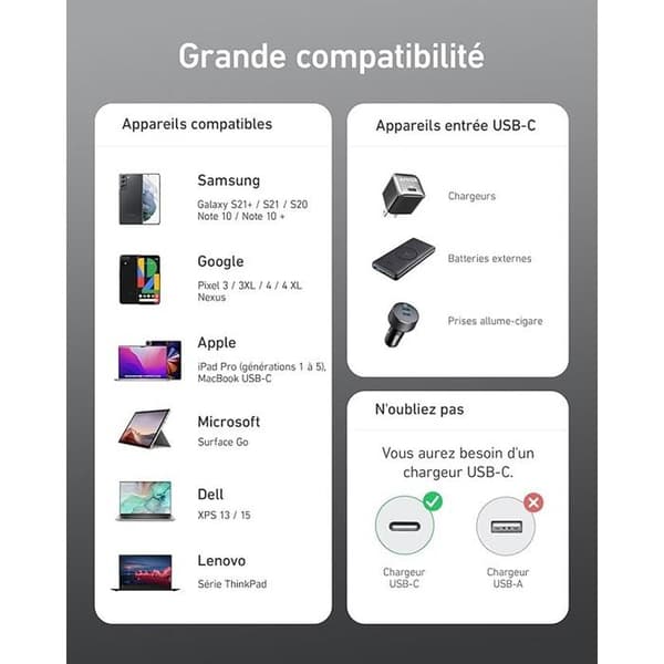 Anker-322-kabel - USB typ C