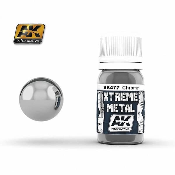 Ekstrem metalmaling AK Interactive 30ml - Chrome