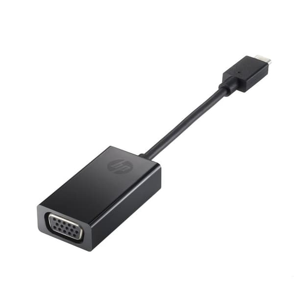 Videoadapter - HP - USB-C til VGA - Opløsning 1920x1080 - Sort - Kompatibel med PC