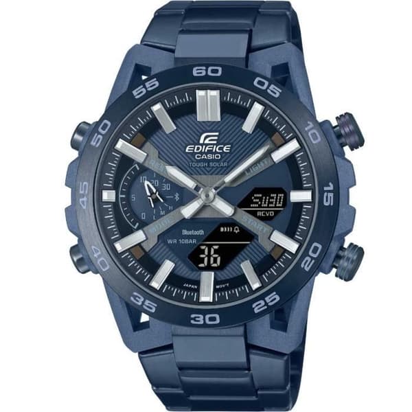 Ur - CASIO - ECB-2000CB-2AEF - Rustfrit stål - Vandafvisende op til 10 bar - Dobbelt display