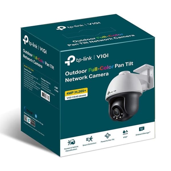 Vigi C540 säkerhetskamera Tp-link IP 4mm PoE Pan Tilt MicroSd 256GB