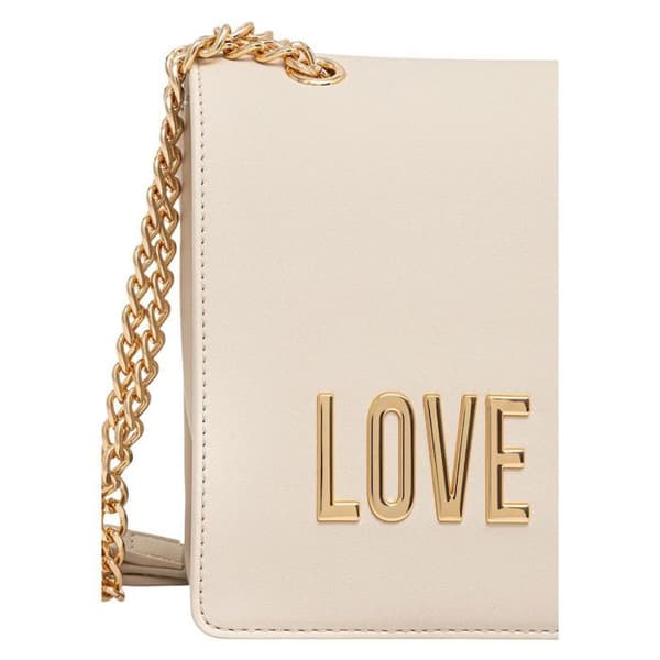 Love Moschino handväska i beige polyeten