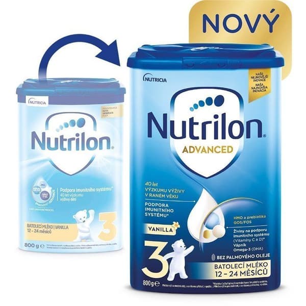 Nutrilon 3 Advanced Vanilje Børnemælk 800 g, 12