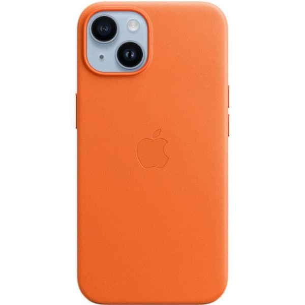 Coque APPLE iPhone 14 läder Orange