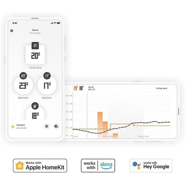 Radiatorventiler - Netatmo - Smart - Spara 37% - Kontrollera med Siri - Programmerbar