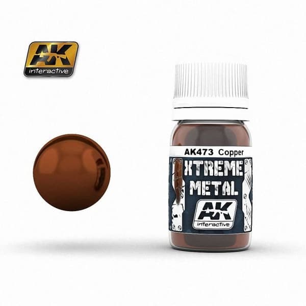Metallfärg för modellbygge - AK INTERACTIVE - Xtreme Metal - Koppar - 30 ml