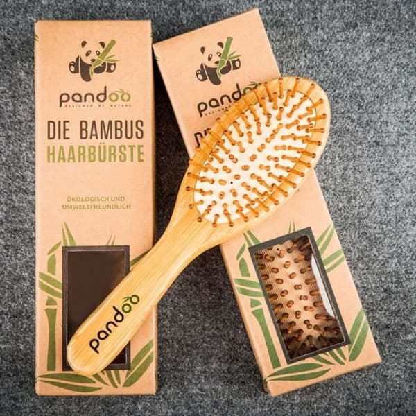 pandoo - Hårborste i naturlig bambu | Vegan