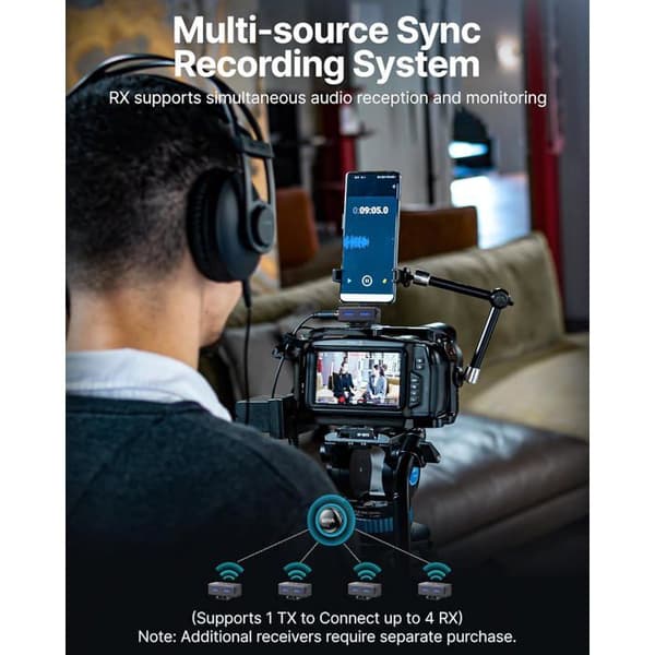 BOYALINK-3 Mikro Trådløs Cravate til iPhone/Android/Kamera/PC/Tabletter, AI støjreduktion, 300M til Vlogging Interview