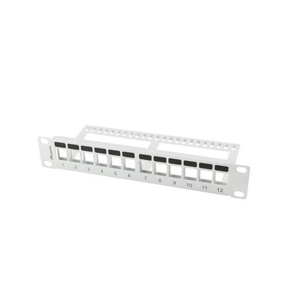Patchpanel - Lanberg - PPKS-9112-S - 12 porte - 1U - Grå metal