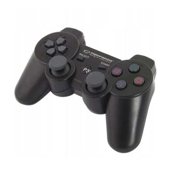 Bluetooth spilcontroller - Esperanza - GX700 - Sort - Vibration - Kompatibel med PS3