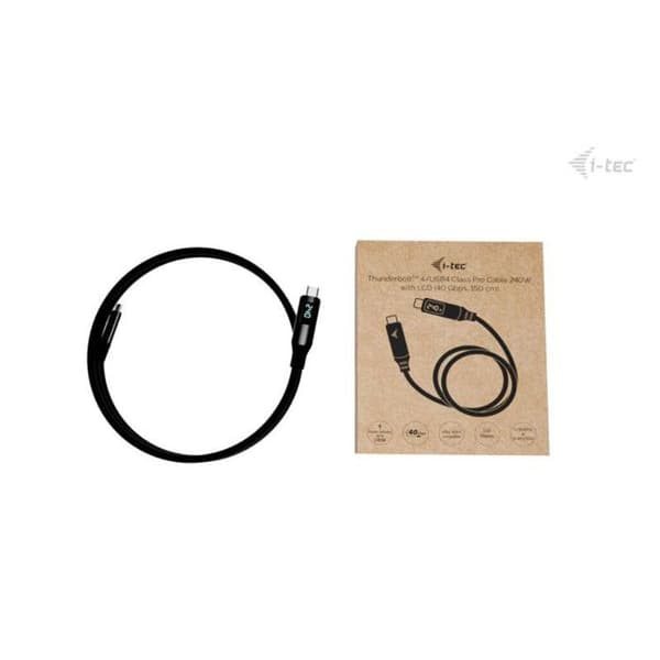 I-TEC Thunderbolt 4/USB4 Class Pro Kabel 240W med LCD 40 Gbps 150 cm