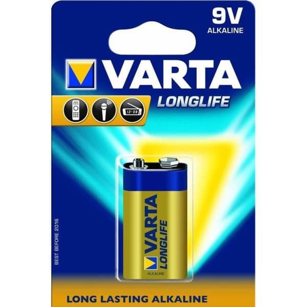 Longlife 9V batterier x1