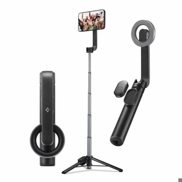 Selfie Stativ - SPIGEN - S570W - Kompatibel med MagSafe - Bluetooth - Sort