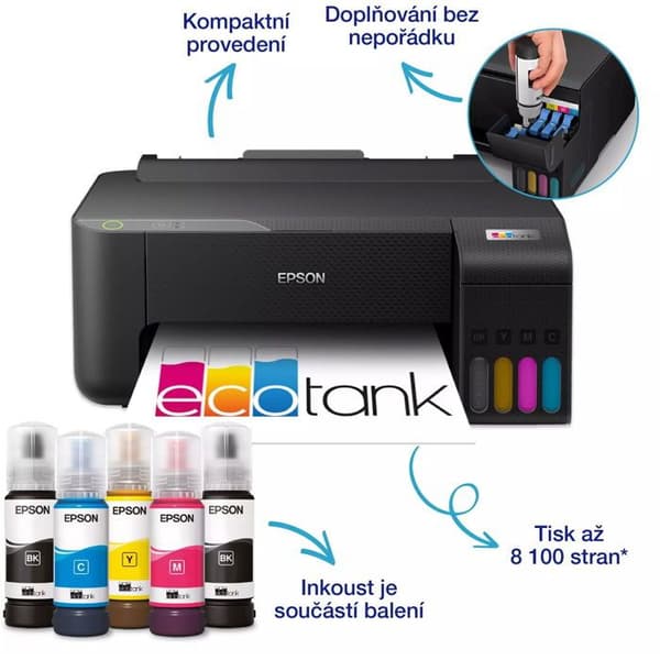 Multifunktionsprinter - Epson - EcoTank L3230 - Blæk - A4 - 10 ppm sort/hvid