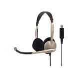 Multimedia headset - Koss - CS100-USB - Sort - Kablet - Indbygget mikrofon