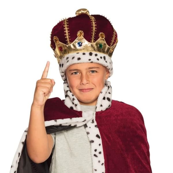 Boland børnehat majesty junior polyester rød one size