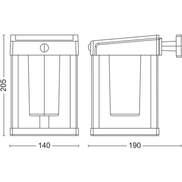 Utomhusvägglampa - PHILIPS - Buzzard - Svart - IP44