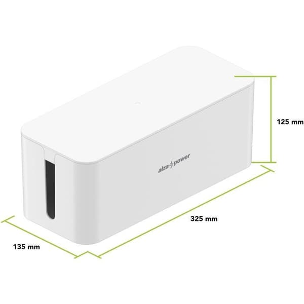 AlzaPower Kabelbox Basic Medium vit