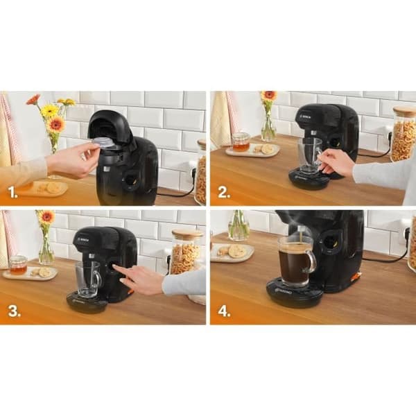 Multidrikks kaffemaskin - BOSCH - TASSIMO - T11 Sort stil - 1400 W