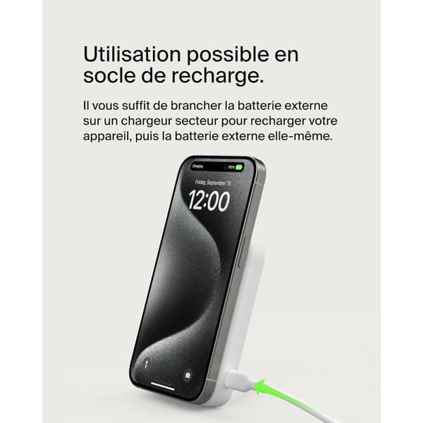 Magnetisk extern batteri - BELKIN - Vit